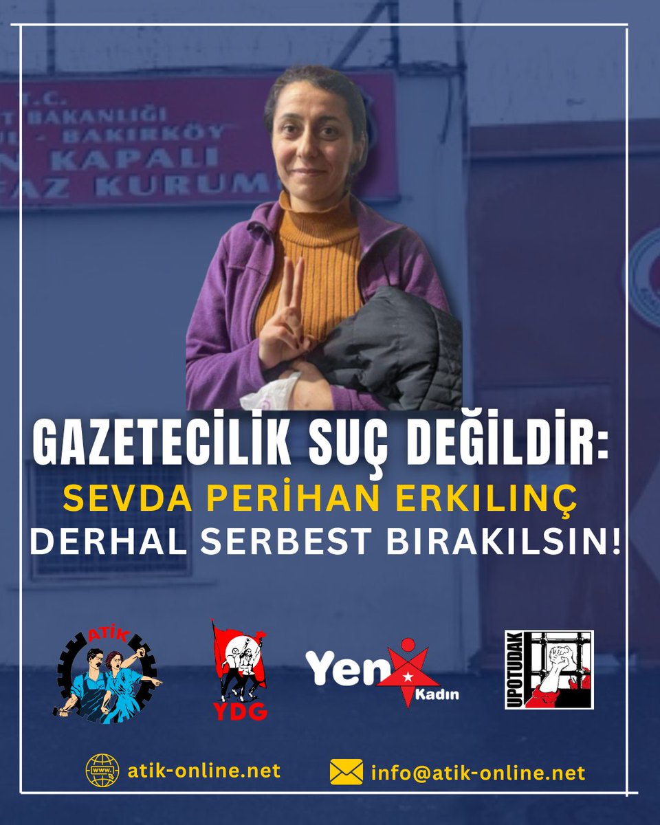 Sevda Perihan Erkılınç Derhal Serbest Bırakılsın!

ydg-online.org/sevda-perihan-…
