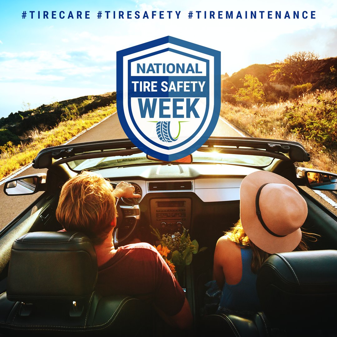 It's National Tire Safety Week through July 4. How important are your tires? Think about it, they're the only part of your vehicle that actually touches the road! Click the link for advice on tire care, safety, and maintenance. shorturl.at/QbMb3