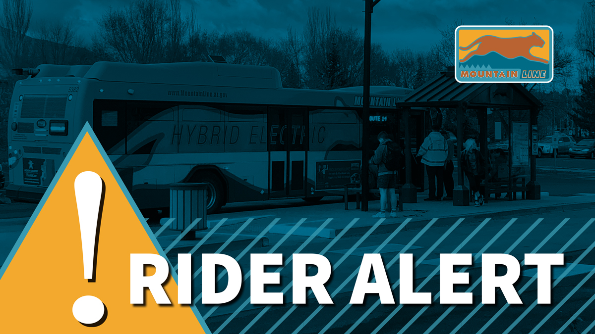 Route 2, Stop 4 (Lynch/FUTS Trail) is closed for approximately three weeks due to nearby construction. A temp stop is available to the west at Lynch and Bonner.
