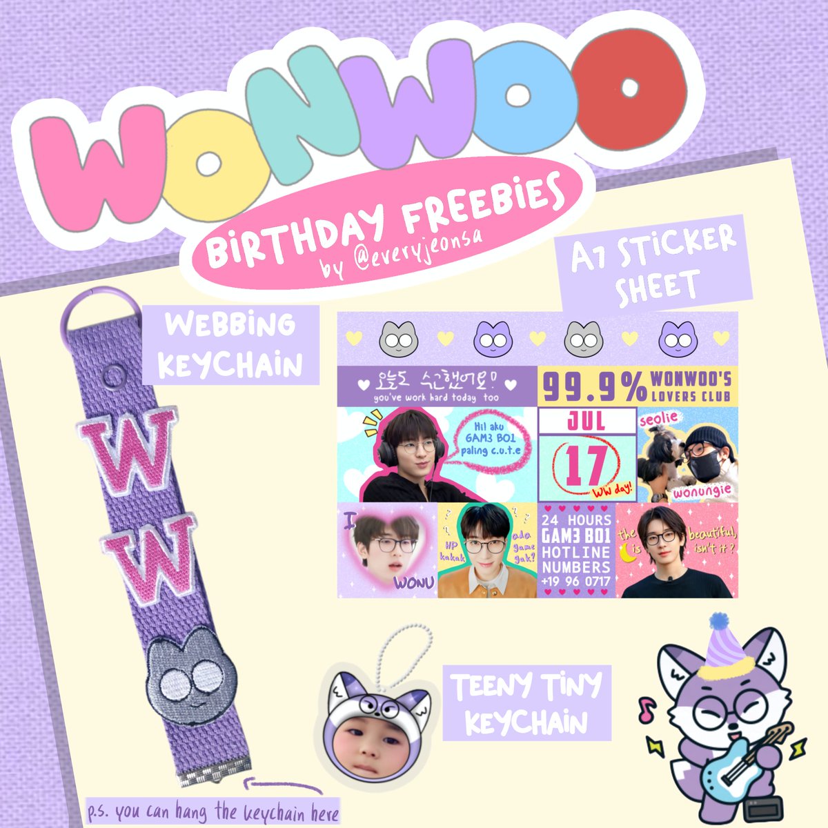 everyjeonsa's tweet photo. 🐈‍⬛ Wonwoo birthday freebies 🐈‍⬛
by @everyjeonsa 

tnc:

♡ rt &amp; like this tweet
♡ claim by gform (link is in the qrt, will be open on july 6th at 20.00 wib)
♡ co event 7.7 only by 🍊 idr 7.170 (no refund)
♡ limited qty 
♡ wwrideul &amp; carats only
♡ any members antis dni https://t.co/ANWiN5ckKH