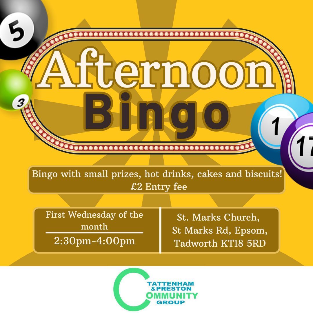 🎱 Join the local community at St Marks Church Wednesday for their regular afternoon bingo! 🎱 

Gather in a friendly and welcoming environment to play for small prizes!

#Surrey #Bingo
