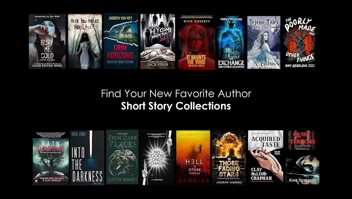 Jack Finn (@therealjackfinn) on Twitter photo Find your next favorite #horrorauthor with these incredible short story collections.
Bury Me Cold & More Last Words - Jacob Steven Mohr <a href="/jacobstevenmohr/">Jacob Steven Mohr - preorder BURY ME COLD</a>
Have You Heard Her Call? - Josh White
Hell is Other People - David-Jack Fletcher
Quiet Terrors - Alex Hartwell
They Come When Find your next favorite #horrorauthor with these incredible short story collections.
Bury Me Cold & More Last Words - Jacob Steven Mohr <a href="/jacobstevenmohr/">Jacob Steven Mohr - preorder BURY ME COLD</a>
Have You Heard Her Call? - Josh White
Hell is Other People - David-Jack Fletcher
Quiet Terrors - Alex Hartwell
They Come When