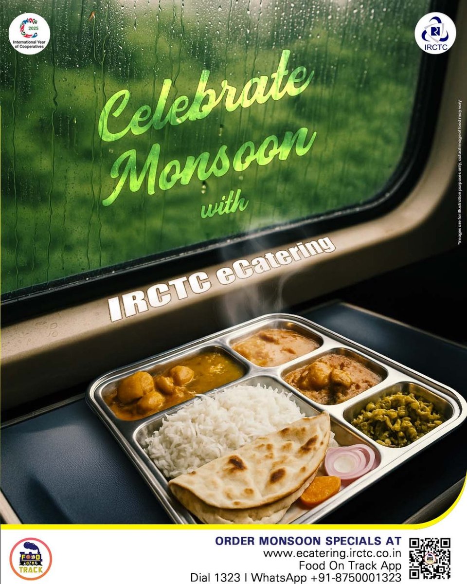 Rainy days call for comforting food! Enjoy monsoon special meals, be it hot pakodas or spicy noodles &amp; manchurian! Order conveniently through the "Food On Track" app now.  

Visit: ecatering.irctc.co.in