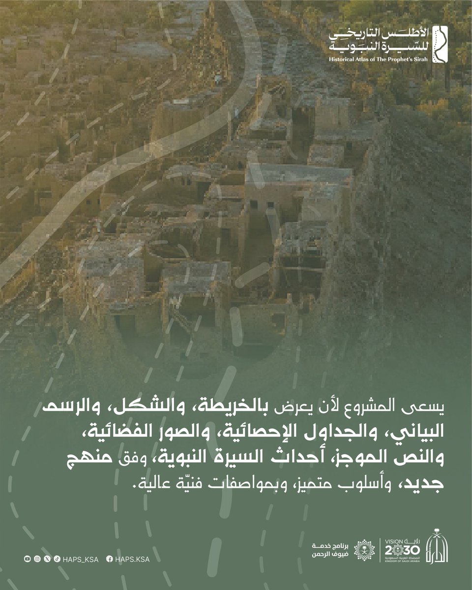HAPS_KSA's tweet image. السيرة النبوية الشريفة، بأسلوب جديد.. مرتبط بأماكنها ومواقعها.
#الأطلس_التاريخي_للسيرة_النبوية
