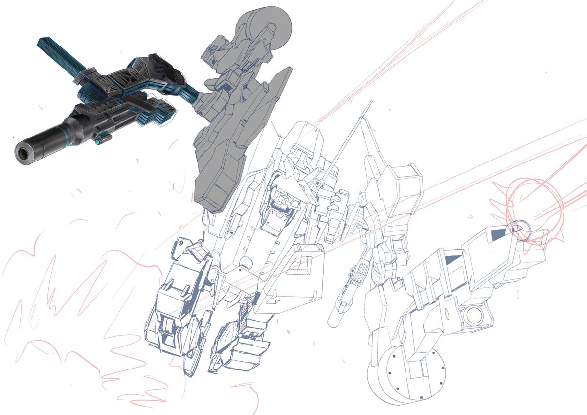 PrimateNemesis's tweet image. Currently working on three pretty detailed mecha arts, this is one of them.