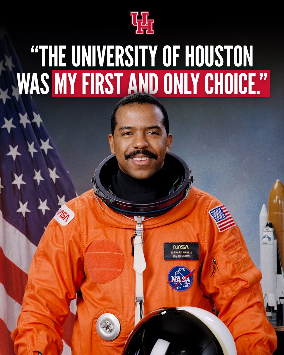 UHouston's tweet image. Before becoming the first African American to walk in space, Dr. Bernard Harris had just one choice for college — and he called it his launching pad. stories.uh.edu/magazine/magaz…