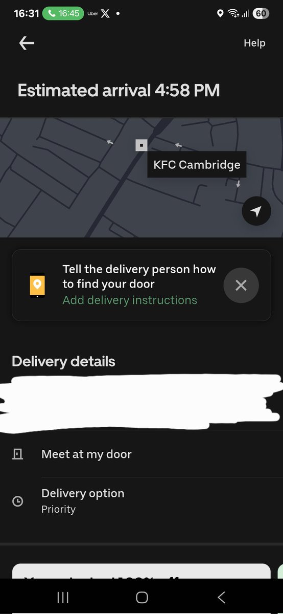 Absolutely disgusting <a href="/Uber_Support/">Uber Support</a>  my daughter ordered this on priority your driver keeps accepting and then cancelling her food from <a href="/kfc/">KFC</a> will be freezing.  We live in Leeds and never have an issue, she visiting family in Cambridgeshire and this is what happens!