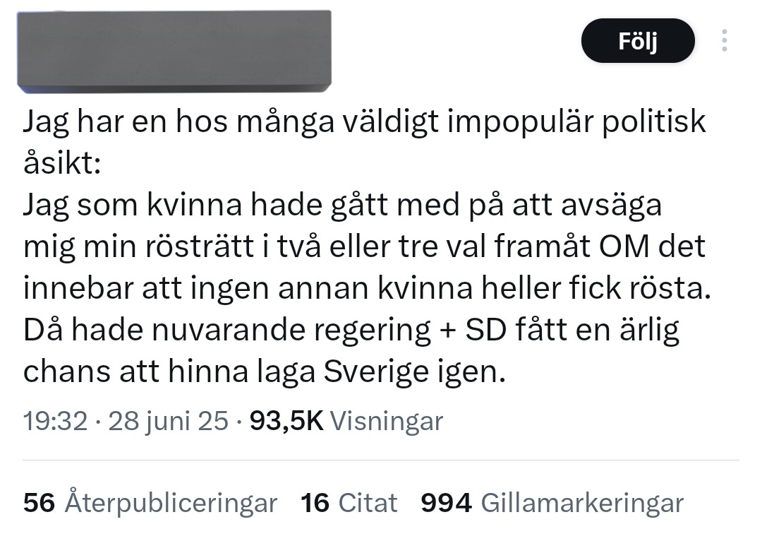 Pick me-brudarna i den bruna myllan har börjat ifrågasätta den egna rösträtten.