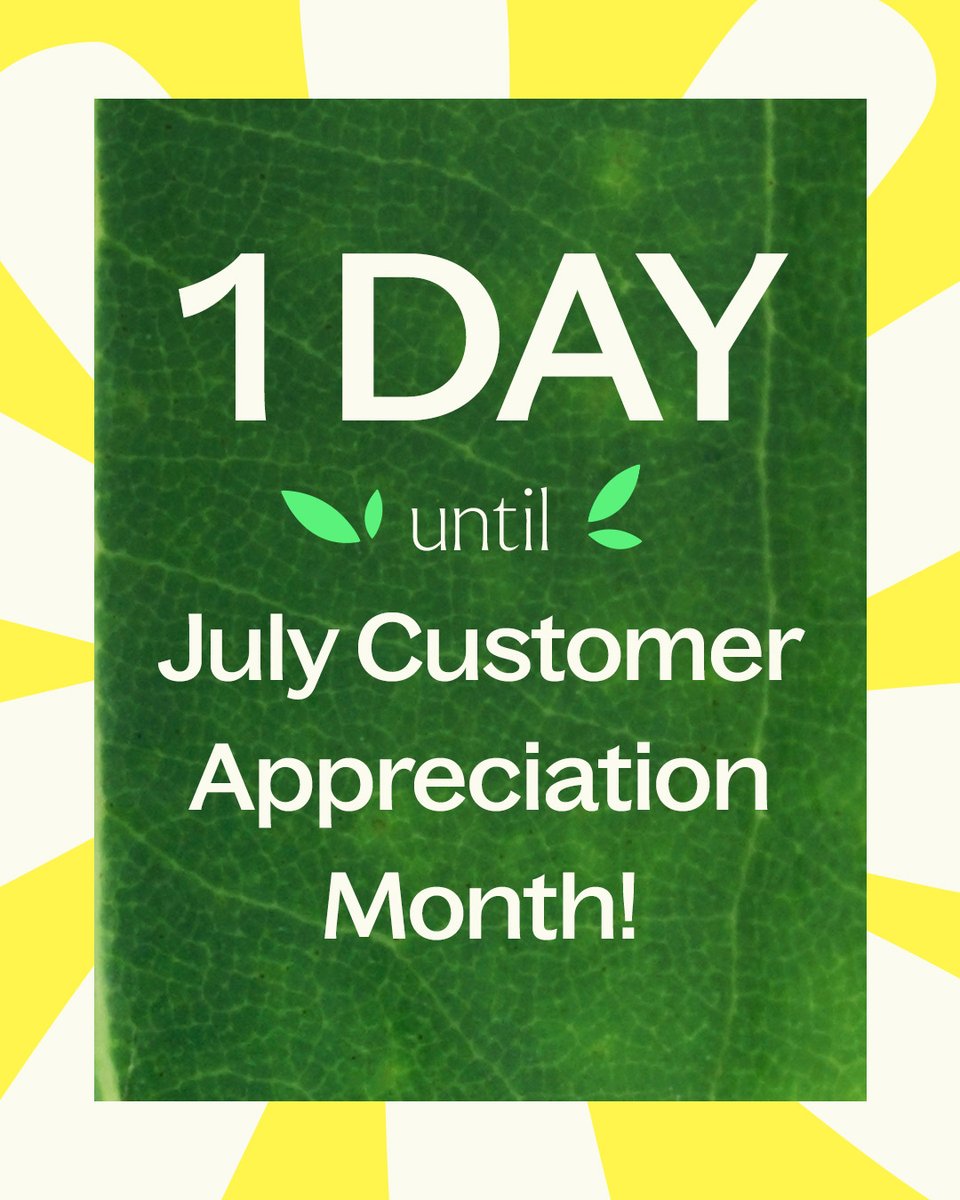 Plant Therapy's Customer Appreciation Month starts tomorrow!🎉 Get ready for huge savings, new product launches, giveaways, and more all month long!

With exciting offers every day, you won't want to miss it! Check back tomorrow to learn more.💛