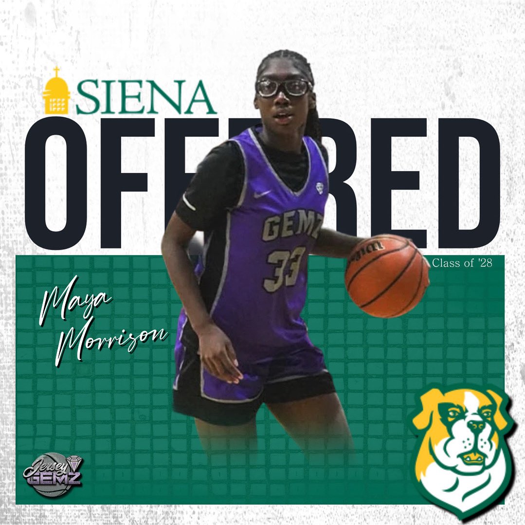 Jersey Gemz (@jersey_gemz) on Twitter photo 🚨Offer alert 🚨 Congratulations to our 2028 <a href="/mayabucketsnj/">Mayabucketsnj</a> on her offer !
<a href="/SienaCoachPrimm/">Terry Primm</a>
@Coachlovett11
<a href="/sienawbb/">Sienawbb</a> 🚨Offer alert 🚨 Congratulations to our 2028 <a href="/mayabucketsnj/">Mayabucketsnj</a> on her offer !
<a href="/SienaCoachPrimm/">Terry Primm</a>
@Coachlovett11
<a href="/sienawbb/">Sienawbb</a>