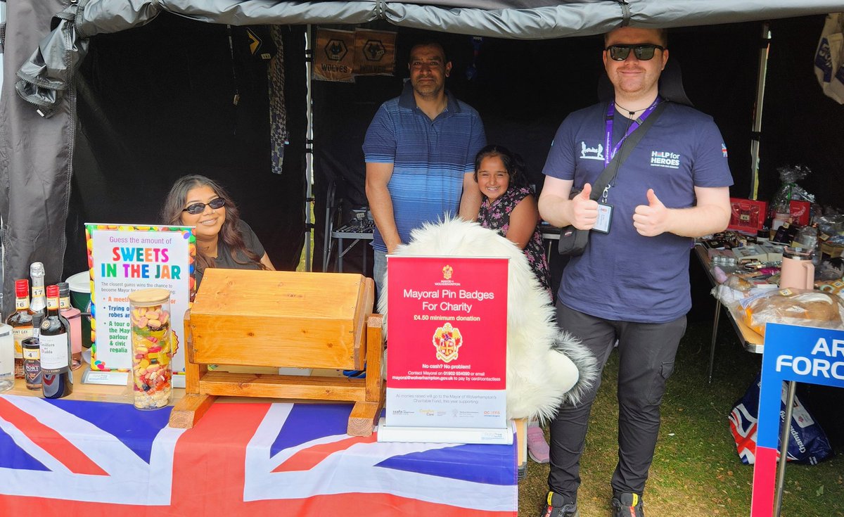 Thanks to everyone who helped us raise more than £300 for my charities at our tombola stall at Armed Forces Day last weekend