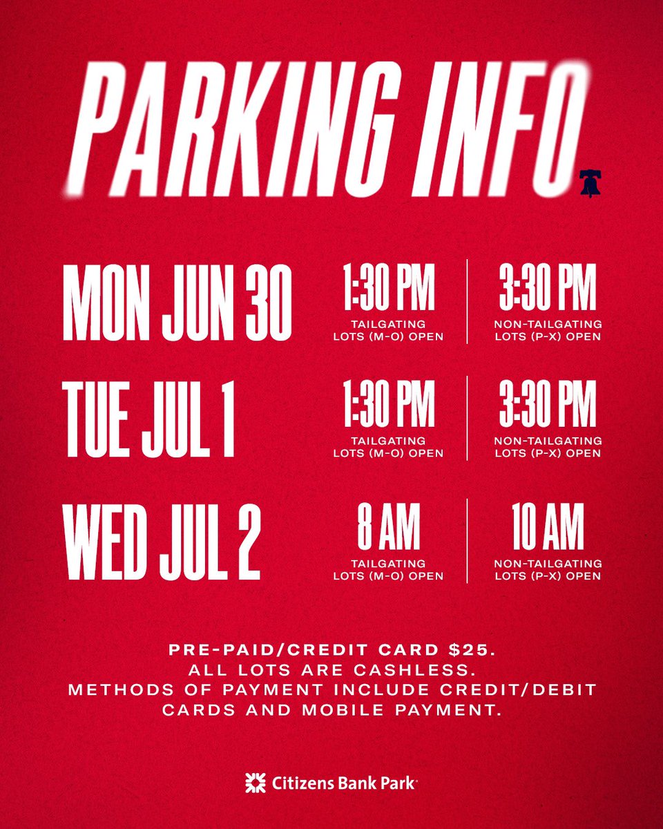 PhilliesCBP's tweet image. Homestand No. 8 starts tonight!
Ballpark Buzz: atmlb.com/3TdRWNg