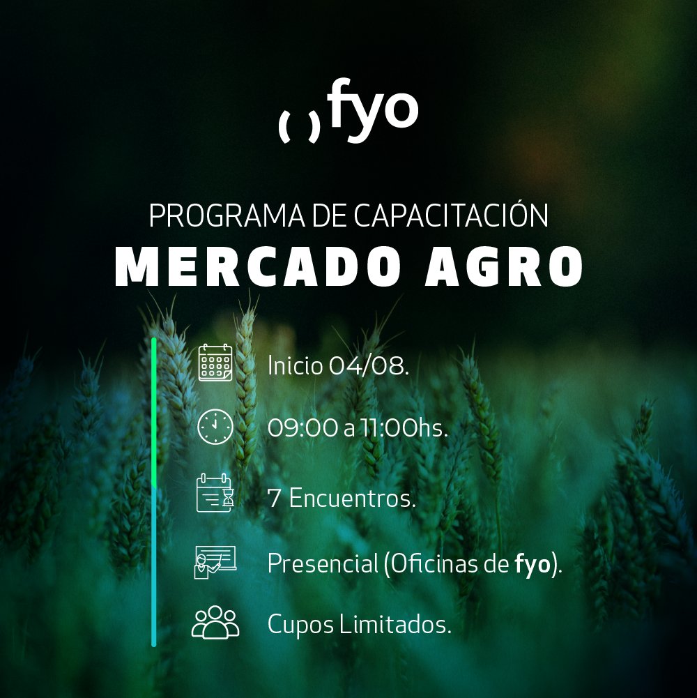 🌾 ¿Estás estudiando o te interesa conocer más sobre el mundo del agro?

😏 ¡Entonces tenemos buenas noticias para vos! En fyo abrimos la inscripción al 𝐏𝐫𝐨𝐠𝐫𝐚𝐦𝐚 𝐝𝐞 𝐂𝐚𝐩𝐚𝐜𝐢𝐭𝐚𝐜𝐢𝐨́𝐧 𝐌𝐞𝐫𝐜𝐚𝐝𝐨 𝐀𝐠𝐫𝐨.

📝 ¡Inscribite ya! grupofyo.hiringroom.com/jobs/get_vacan…