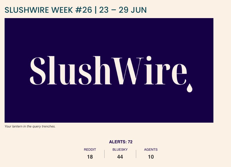 writequeryhook's tweet image. This week's SlushWire went out later than usual last night. Check your inboxes!
writequeryhook.com/slushwire
#writingcommunity #pubtips #querytips