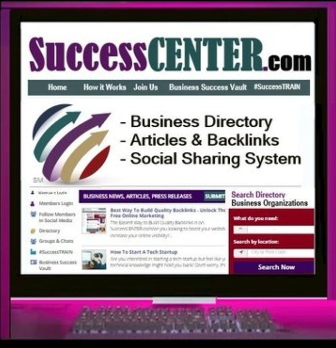 RockChristopher's tweet image. 🌟Features of SuccessCENTER.com
Post-
✔Business Profile
✔Articles & Events
Benefits:
■ Easy & Free Setup
■ Build #backlinks
■ Social Media sharing system
■ Business Success Vault w 1000s of #B2B Resources
■ Premium Members post Youtube Videos #SuccessTRAIN