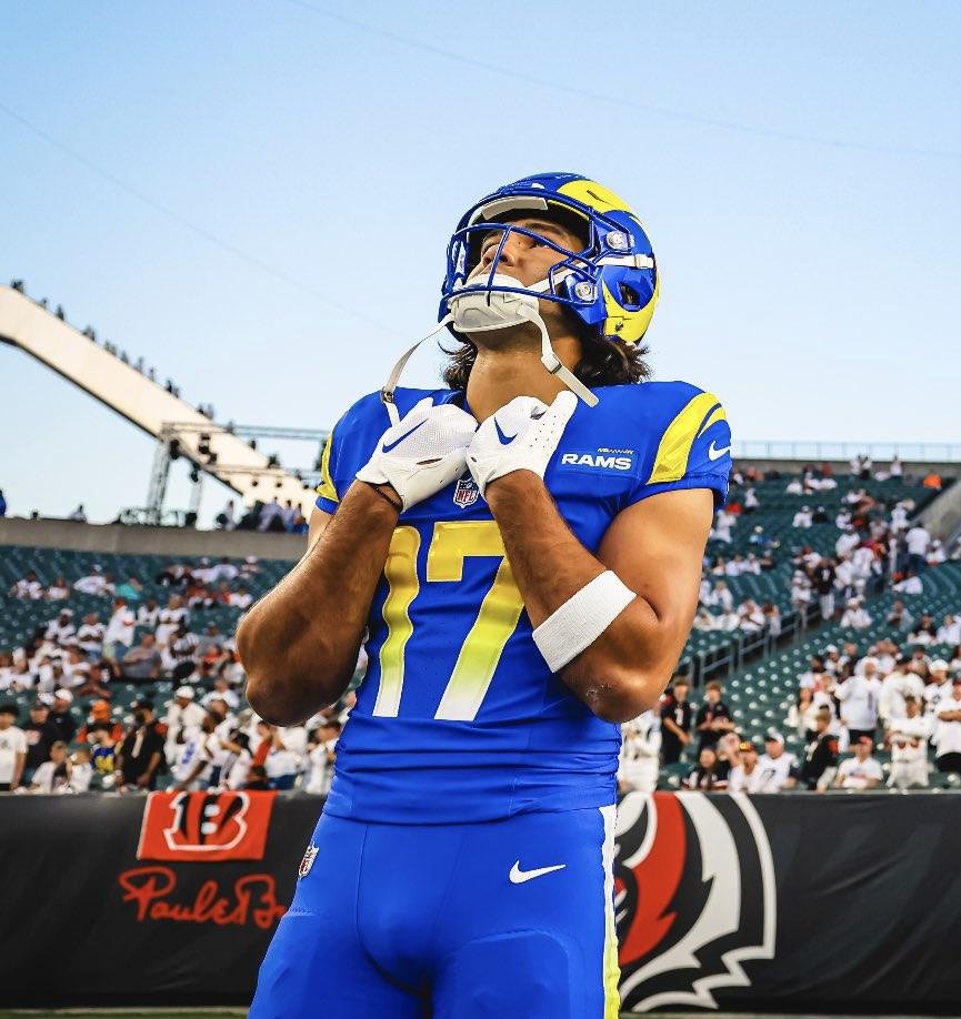 RonStewart_'s tweet image. Only 5 WRs have hit 500+ PPR points thru their first 28 career games:

1. OBJ (625.6 PPR Points)
2. Jamarr Chase (524.4)
3. Justin Jefferson (515.9)
4. Randy Moss (512.2)
5. Puka Nacua (505.1)

Puka&apos;s special