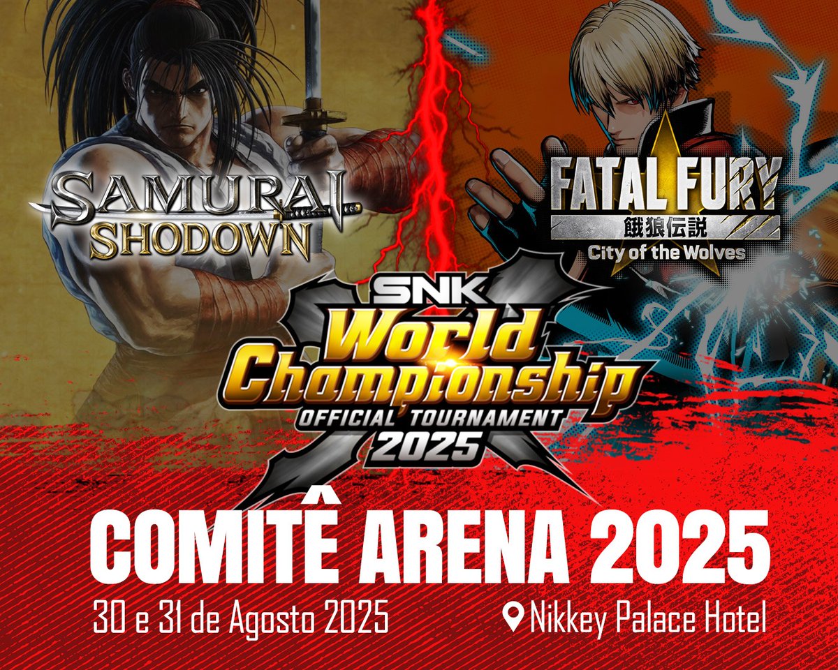 comitegames's tweet image. Suspense terminou !!!
É com imenso prazer que começamos a semana com essa notícia espetacular.
@SNKPofficial dando a oportunidade e a responsabilidade de vagas em 2 jogos no Comitê Arena 2025, com vaga para SNK WORLD CHAMPIONSHIP.
Fiquem atentos aos nossos cronogramas e prazo…