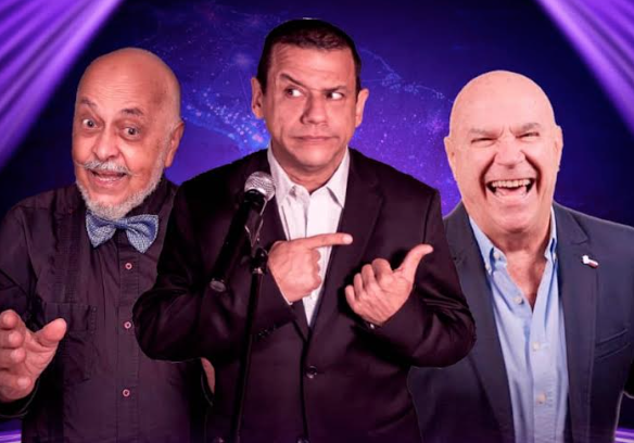 Emilo Lovera, El Che Gaetano y Claudio Nazoa en espectáculo del año tinyurl.com/bdzdxb7b