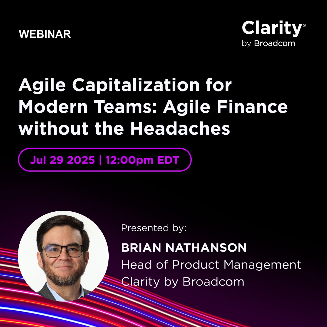 Agile teams can move fast and stay financially compliant.

Join Brian Nathanson and Mike Lentini on July 29 to see how real-time data is transforming Agile Capitalization—no spreadsheets required.

Register: brighttalk.com/webcast/6505/6…