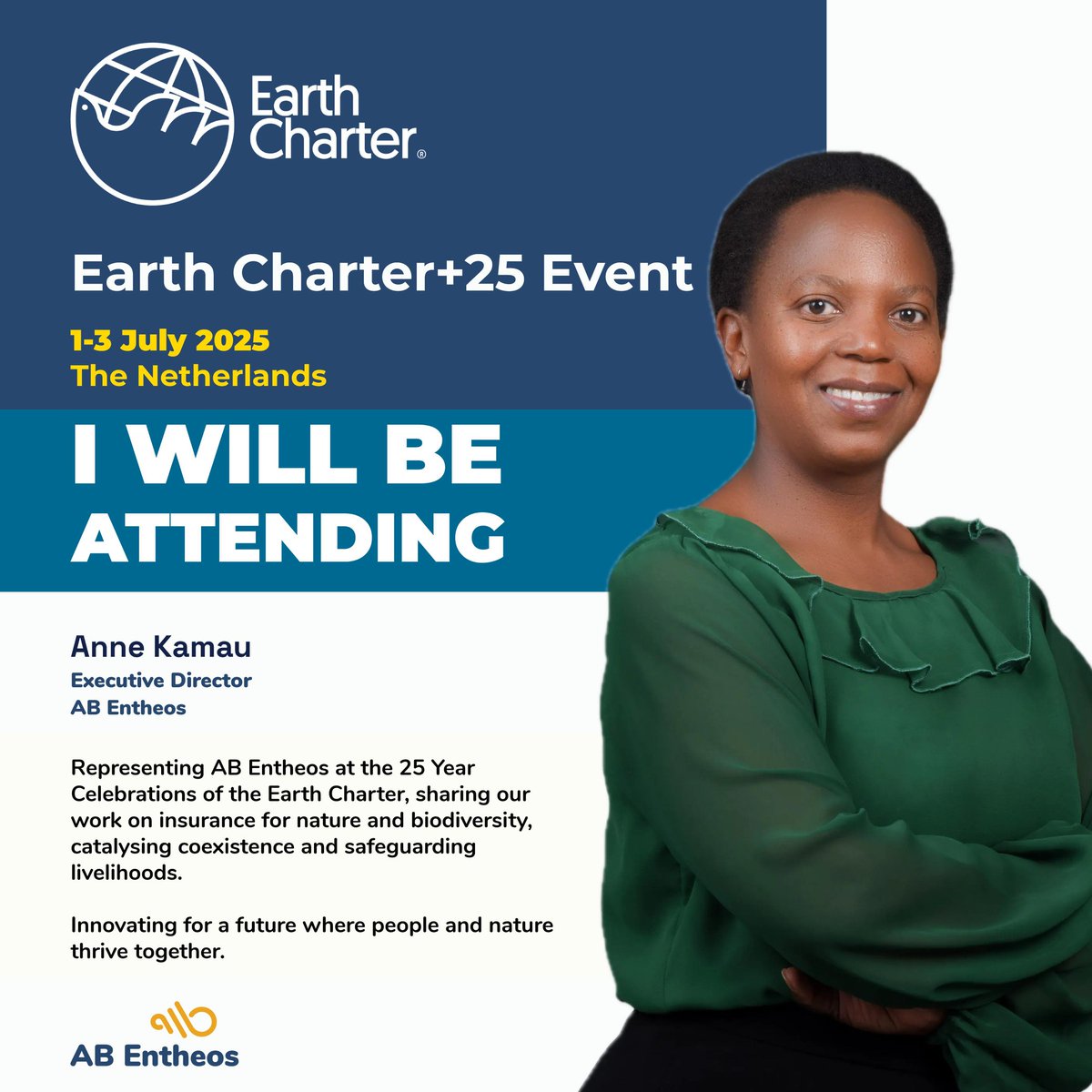 AB Entheos Ltd (@abentheos) on Twitter photo <a href="/ABEntheos/">AB Entheos Ltd</a> at #EarthCharter25
This week, <a href="/kamauanw/">Anne Kamau</a> joins global voices in the Netherlands to share our work on insurance for nature, biodiversity, and coexistence.
Proud to contribute to a more just, sustainable future.
#ABEntheos #InsuranceForNature #Biodiversity <a href="/ABEntheos/">AB Entheos Ltd</a> at #EarthCharter25
This week, <a href="/kamauanw/">Anne Kamau</a> joins global voices in the Netherlands to share our work on insurance for nature, biodiversity, and coexistence.
Proud to contribute to a more just, sustainable future.
#ABEntheos #InsuranceForNature #Biodiversity