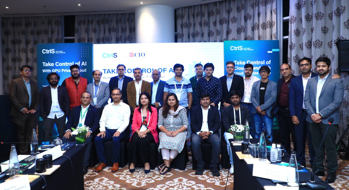 On June 26 in Bangalore, ET CIO in association with CtrlS brought together visionary tech leaders for an exclusive roundtable discussion — “Take Control of AI” 

Missed the action? Dive into the highlights here: cio.economictimes.indiatimes.com/take-control-o…

#ETCIO #TakeControlOfAI #EnterpriseAI