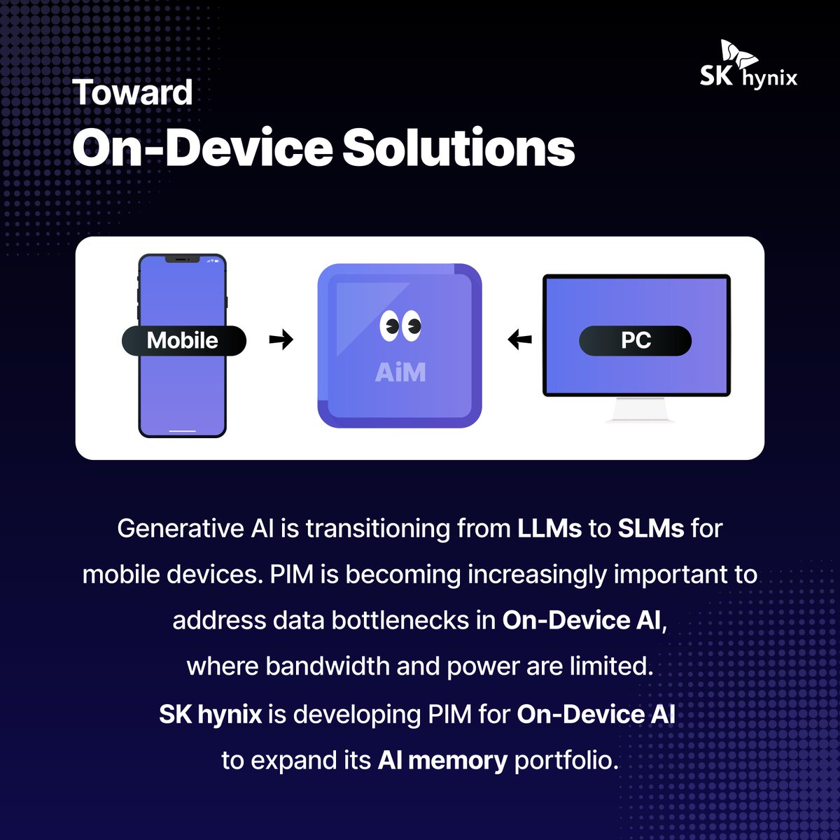 The technology redefining the AI semiconductor landscape is none other than #PIM (Processing-in-Memory). In today’s world of #AI, #IoT, and Big Data, PIM is key to solving bottlenecks and unlocking faster, more efficient computing. Learn more through the image below.