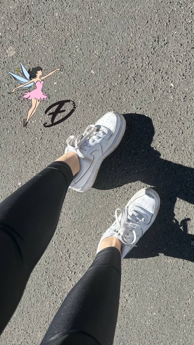 fairy_diary_com's tweet photo. Emelie in her white #Nike #AF1 #shoes today with her amazing black and #shiny #oace #leggings 😍 what a perfect combination #fairydiary #fairy #diary #germanshoes #germanfeet #germansocks #whitesneakers #sneakersocks #germangirl #feetlovers #shoelovers #socklovers #leggingslovers https://t.co/8t3JCoTQn7