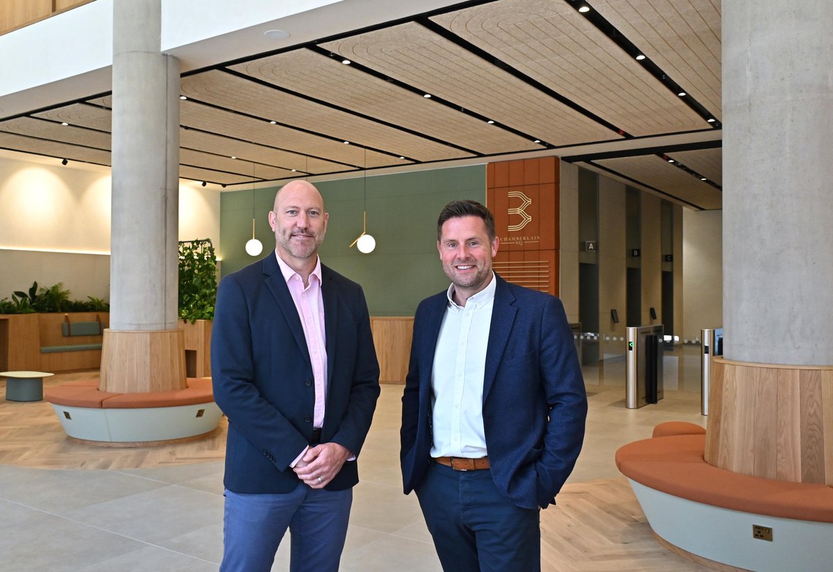 Global real estate advisor <a href="/CBRE_UK/">CBRE UK</a>  is relocating its growing Birmingham office to Three Chamberlain Square to provide a best in class new home for the local team and for the firm’s global network.

It will occupy 16,500 sq ft of the latest cutting edge, sustainable space on the