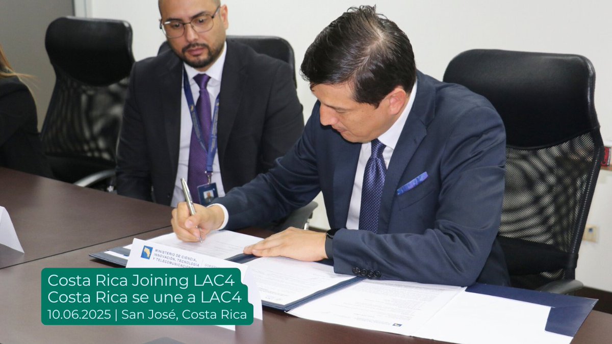 LAC4 (@lac4_eucn) on Twitter photo Welcome, Costa Rica 🇨🇷! We are happy to announce that #CostaRica <a href="/micittcr/">MICITT</a> has become the newest member of #LAC4! This marks a significant step forward in our joint efforts to enhance cyber preparedness and resilience in Latin America.
🔗lac4.eu/costa-rica-is-…
<a href="/UEenCostaRica/">Unión Europea en Costa Rica 🇪🇺</a> Welcome, Costa Rica 🇨🇷! We are happy to announce that #CostaRica <a href="/micittcr/">MICITT</a> has become the newest member of #LAC4! This marks a significant step forward in our joint efforts to enhance cyber preparedness and resilience in Latin America.
🔗lac4.eu/costa-rica-is-…
<a href="/UEenCostaRica/">Unión Europea en Costa Rica 🇪🇺</a>
