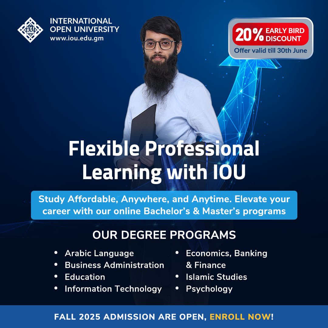 IOU_Alumni's tweet photo. Register now! And avail 20% off  And if you are an ALUMNI receive 25% off on your first semester fees https://t.co/zQTgSMpeNa