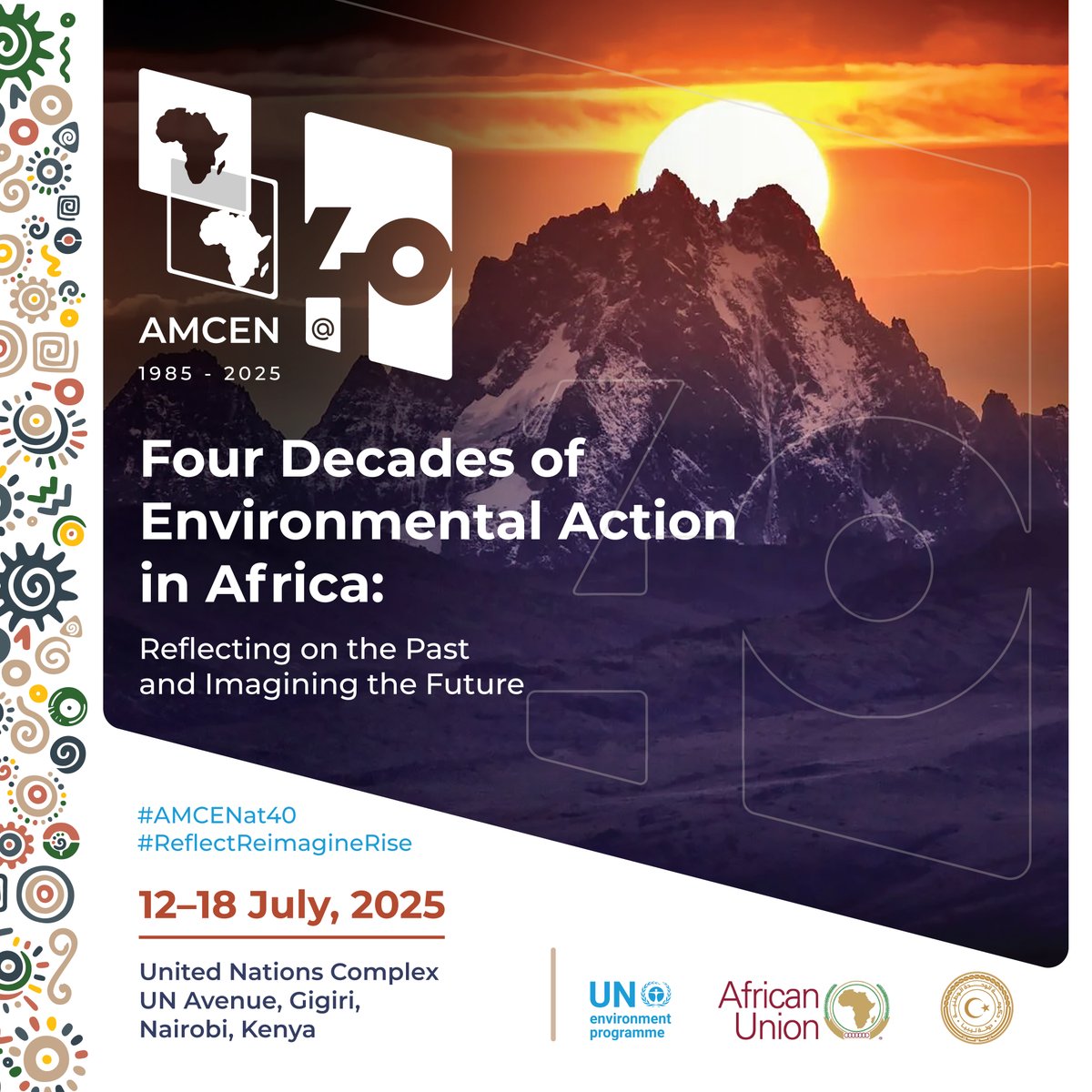 UNEP_Africa's tweet image. 🌍 SAVE THE DATE 🌍
 AMCEN-20 | 12–18 July 2025 | Nairobi 🇰🇪

For 40 years, AMCEN has shaped “Africa’s unified voice in global environmental diplomacy.”
Now, it’s time to reflect, reimagine, and rise.

🔗 unep.org/events/unep-ev…
#AMCENat40 #AMCENWeWant #ReflectReimagineRise