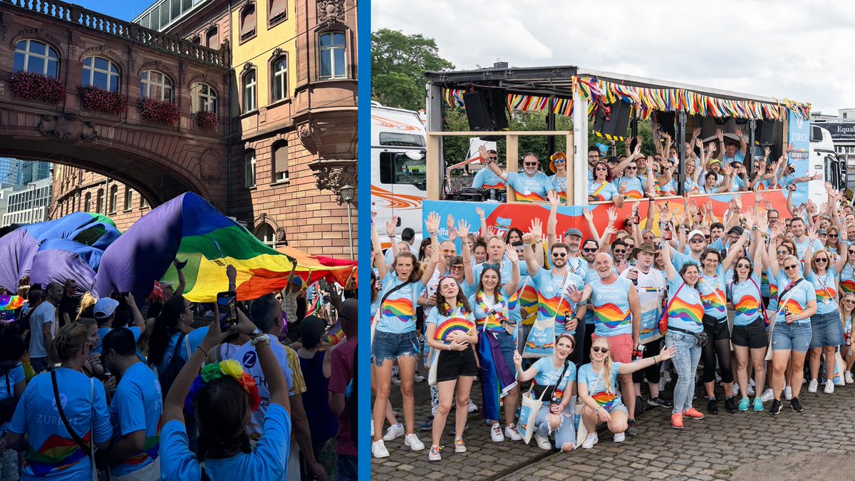 Auch 2025 setzen sich über 200 Zurich Mitarbeitende in #Köln und #Frankfurt für Menschenrechte ein und demonstrieren bei den #CSD Paraden am 6./19. Juli. "Zurich bleibt in Bewegung, um ein Zeichen für #Vielfalt zu setzen", HR-Chef Uwe Schöpe. #Zurich150 #TogetherWeThrive