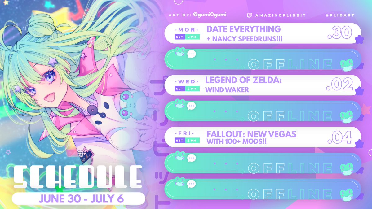AmazingPlibbit's tweet image. . Λβ¦ β π¦π§π₯πππ π¦πππππ¨ππ β β¦ Λ .
BIG WEEK AHEAD AAAAAA!!! πΈ we are getting silly and goofy and crazy and wild and you will BE THERE !!!!!
γ twitch.tv/amazingplibbit | #plibliveγ