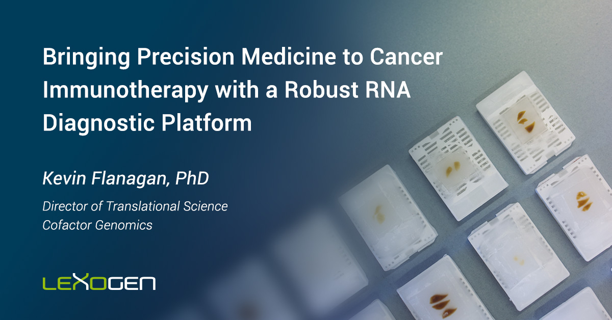 lexogen's tweet image. 🚨 Missed our #RNA2025 session? 
📷 Watch Dr. Kevin Flanagan (@CofactorGenomic) on RNA in cancer immunotherapy:  &quot;Bringing Precision Medicine to Cancer Care&quot; 
📷#OncoPrism beats PD-L1 &amp;amp; TMB in response prediction. 
📷 tinyurl.com/6hsks2t3