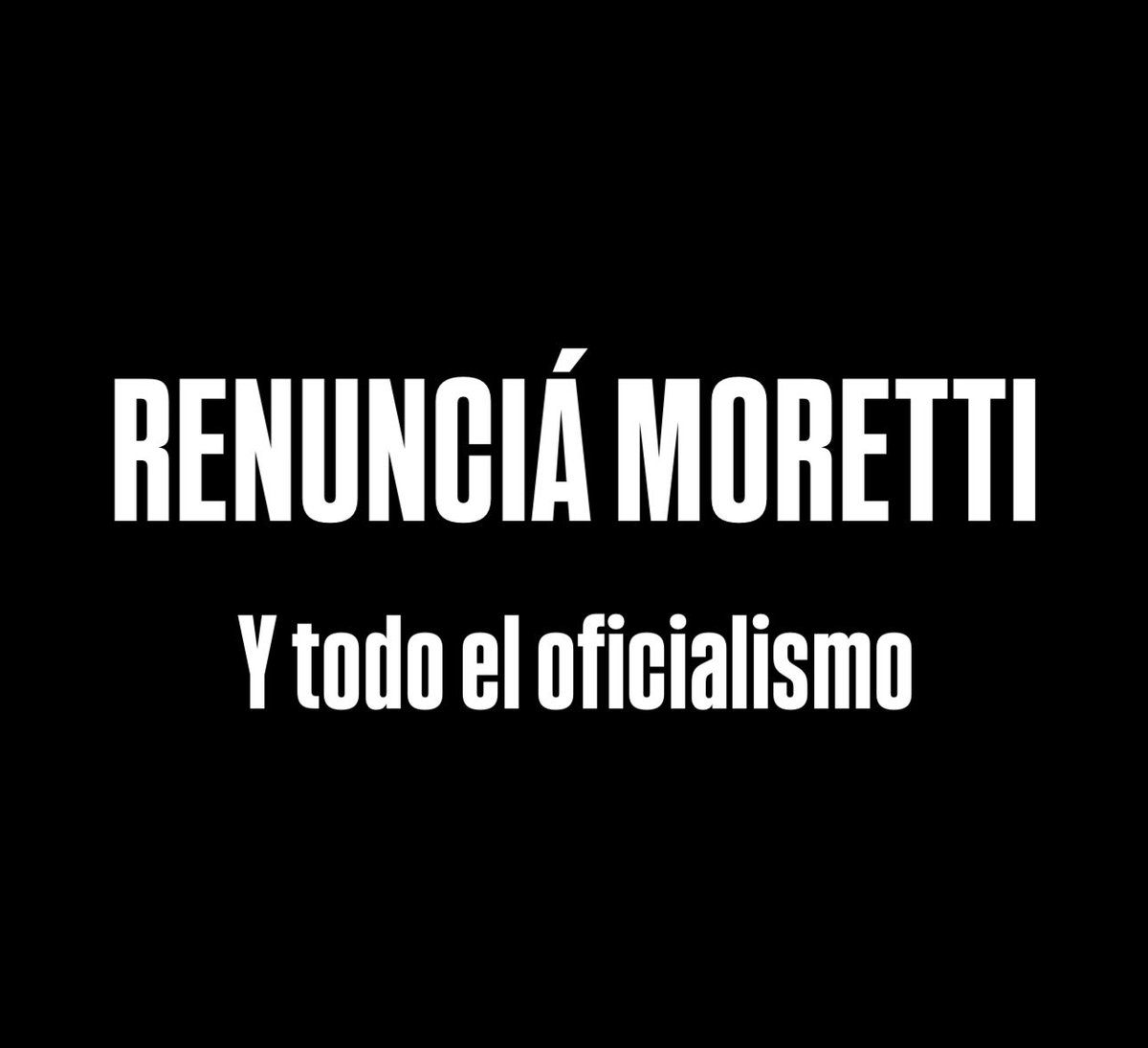 M. Moretti debe renunciar por ;

Los u$25.000 entregados en la presidencia, son una muestra de su pésimo y nefasto gobierno.  
Le mintió a todos los socios durante 18 meses.
Tiene 3 denuncias en la justicia. 
Una denuncia en la UIF 
3 denuncias en el tribunal de Ética 
Destrozó
