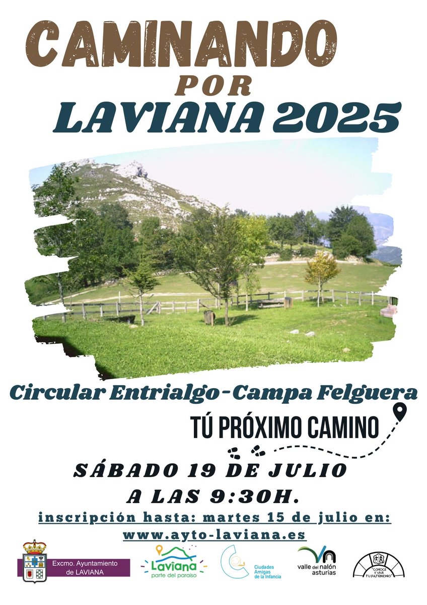 cdtllaviana's tweet photo. Ruta guiada y gratuita "Circular Entrialgo-Campa Felguera"
📷19 de julio 📷
Preinscripciones hasta el 15  en https://t.co/3pkcA1WSf4
Información sobre la ruta https://t.co/eutgHScvQi
#CaminandoPorLaviana
#CulturaViva
#culturalaviana https://t.co/7DEoadRGFr