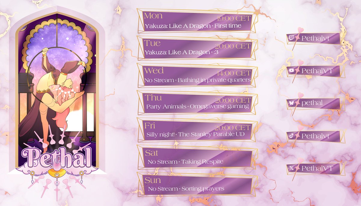 I can finally post the schedules of the week here :3

THIS WEEK'S SCHEDULE