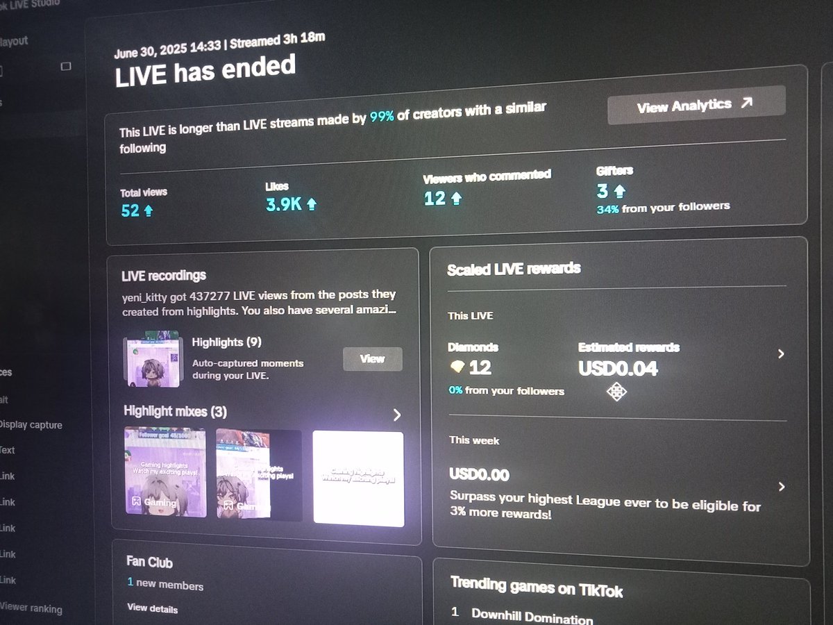 Otsusu buat stream hari ini!! 
Thank you buat yang udah ngegift juga yahh~💜