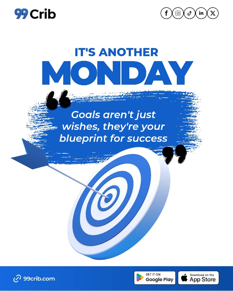 99crib's tweet photo. Start this week with clarity:
What do you want to achieve?
Write it down, break it down, and commit to daily actions.
So, set bold goals, build smart habits, and stay relentless.
Let’s turn intentions into sold signs!
#99Crib #99CribTips #MondayMotivation #RealEstateNigeria https://t.co/q5Z9Y2aluT