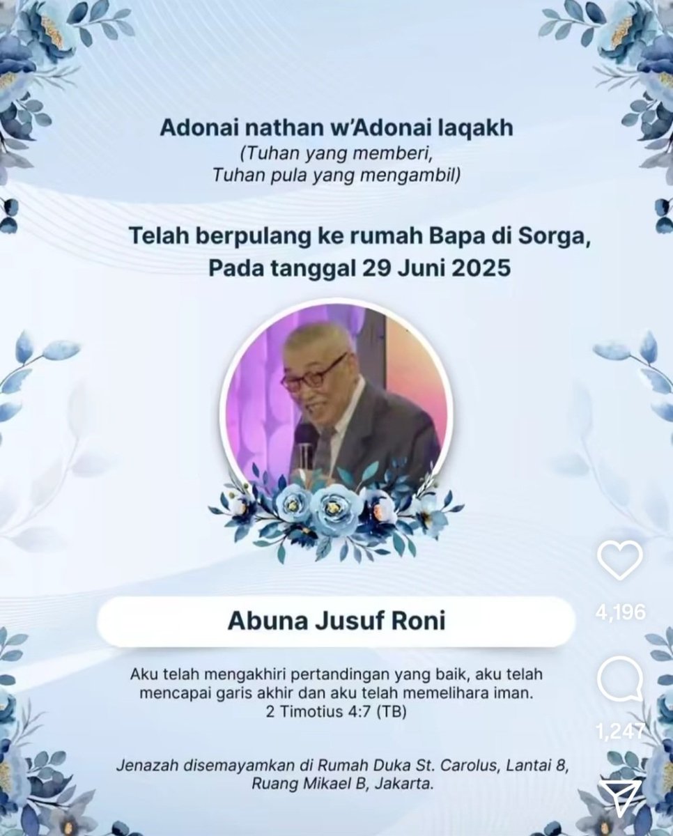 antio888's tweet photo. TUHAN yang memberi TUHAN yang mengambil
YHVH natan vaYHVH lakac
יְהוָה נָתַן וַיהוָה לָקָח https://t.co/VgZBHLbemP
