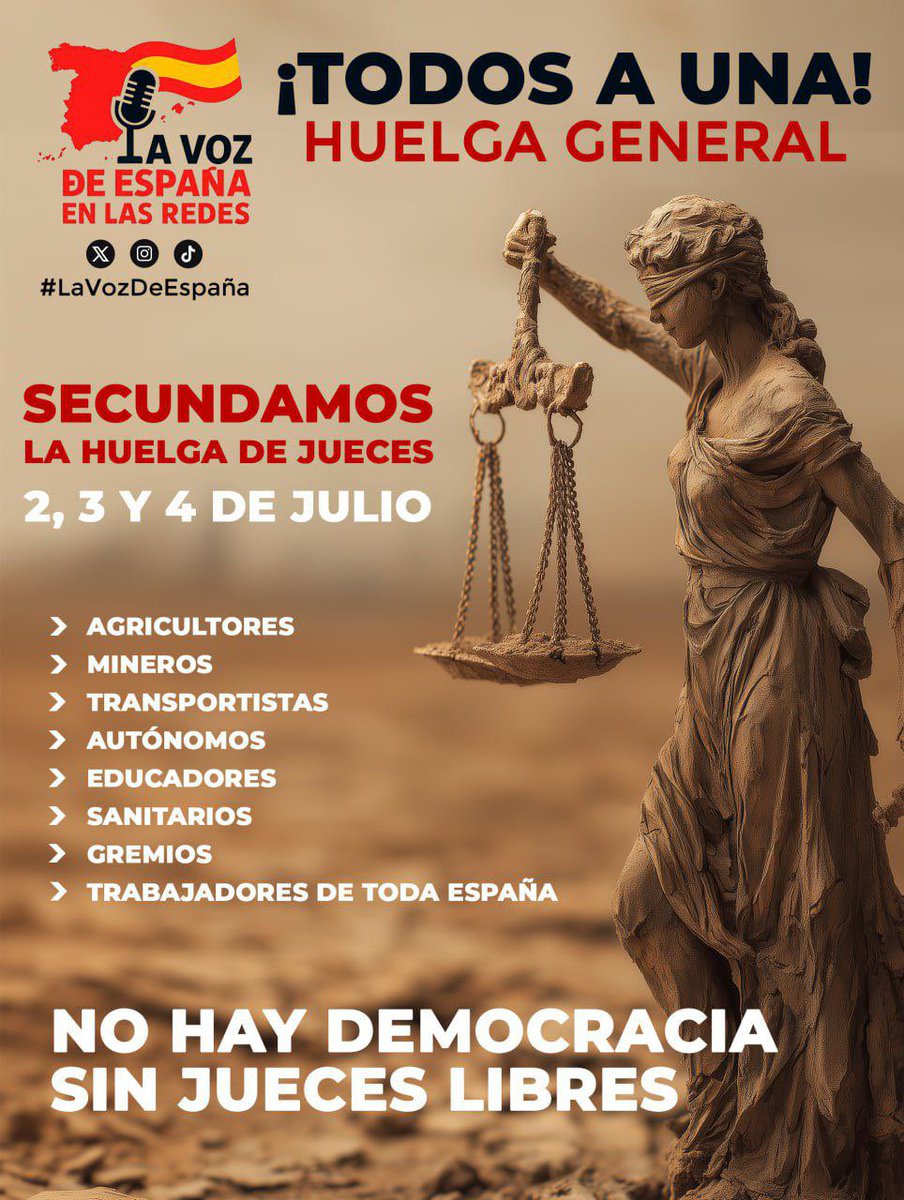🛑 No tenemos mucho tiempo. Que esto llegue a cada español de bien.

¡Comparte hasta que te duelan los dedos!
#huelgageneral 
#LaVozDeEspaña