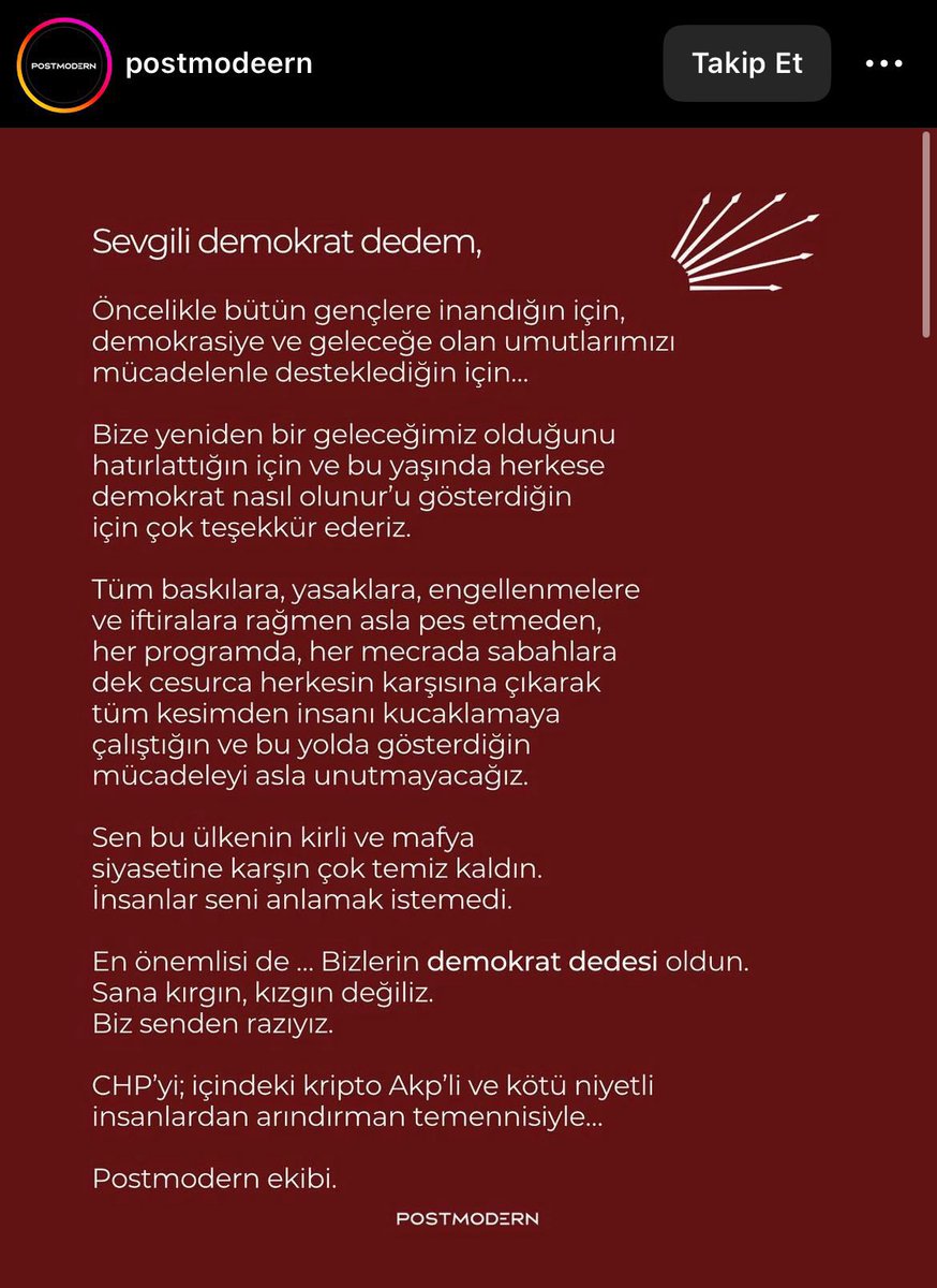Dün “hain” dedikleri Muharrem İnce bugün CHP’nin kurtarıcısı oldu.

Kurtarıcı ilan ettikleri Kemal Kılıçdaroğlu’nu ise bir gecede “hain” ilan ettiler.

Kaybedecekleri ilk seçimde Ekrem İmamoğlu’nun hırsızlıklarını en çok CHP’liler anlatacak, Özgür Özel’i de “Ekrem’in pisliklerini