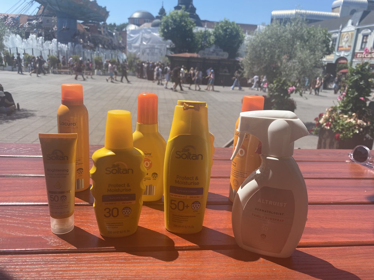 We do have a smorgasbord of sun cream available and we are very insistent they come back and use it during gaps between rides!