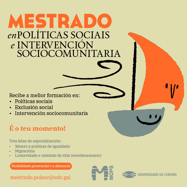 MOPS_Mestrado_UDC (@mops_udc) on Twitter photo 📢O 26/06 abriuse o prazo de matrícula do Máster Políticas Sociais e Intervención Sociocomunitaria <a href="/socioloxiaudc/">Facultade de Socioloxía UDC</a> <a href="/UDC_gal/">Universidade da Coruña</a>, que ofrece formación especializada e integral en políticas sociais, acción e intervención social
Tedes ata o 14 de xullo
ℹ️Info: estudos.udc.es/gl/study/start… 📢O 26/06 abriuse o prazo de matrícula do Máster Políticas Sociais e Intervención Sociocomunitaria <a href="/socioloxiaudc/">Facultade de Socioloxía UDC</a> <a href="/UDC_gal/">Universidade da Coruña</a>, que ofrece formación especializada e integral en políticas sociais, acción e intervención social
Tedes ata o 14 de xullo
ℹ️Info: estudos.udc.es/gl/study/start…
