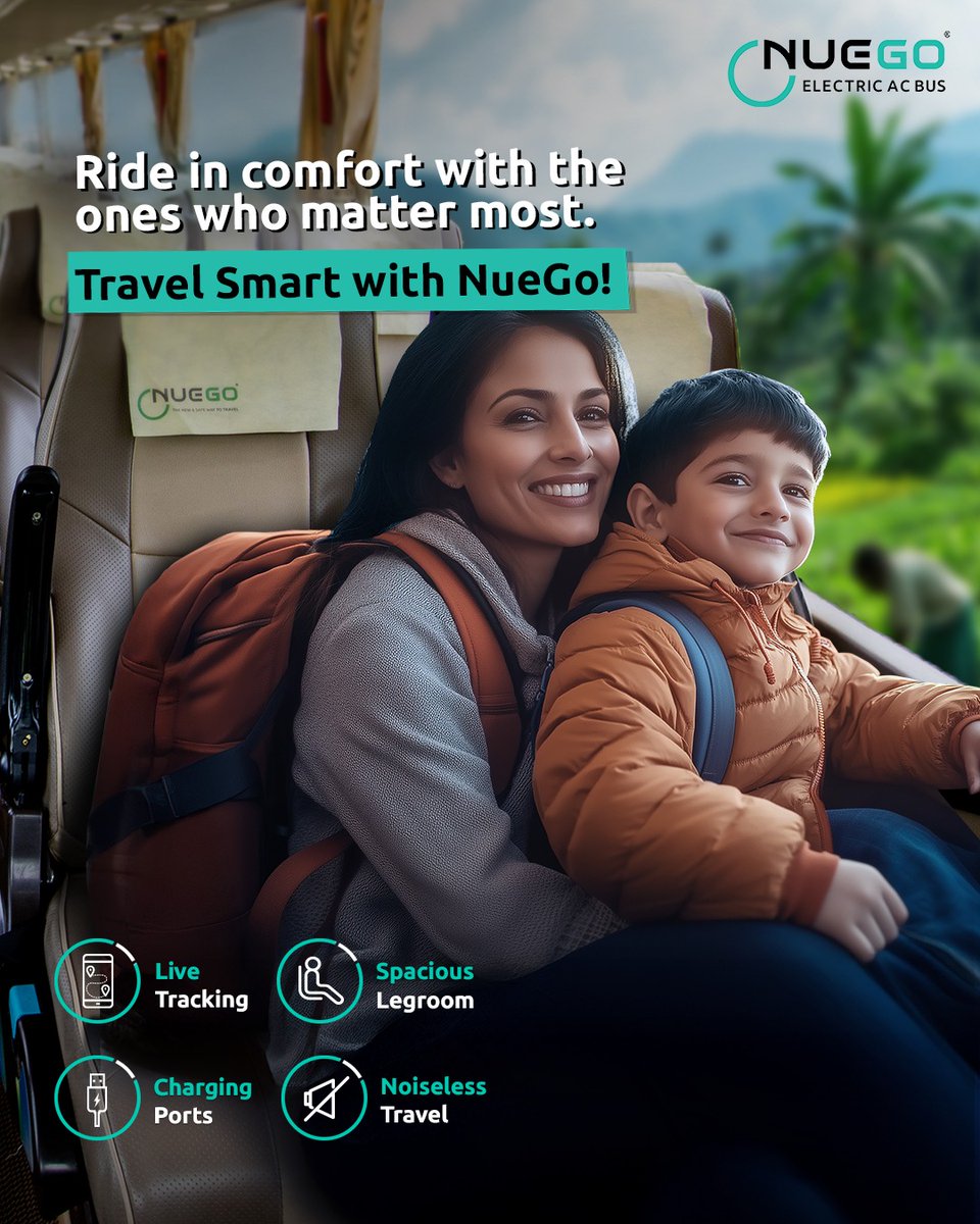 The smartest journeys are the ones taken together.

Use Code: TRIP for an exclusive 10% discount.

Follow <a href="/nuegoindia/">NueGo</a> and download the NueGo app to book your tickets now (Link in bio).

[#NueGo #NueGoIndia #EcoFriendly #SustainableTravel #SmartTravel #SmartTravelwithNueGo
