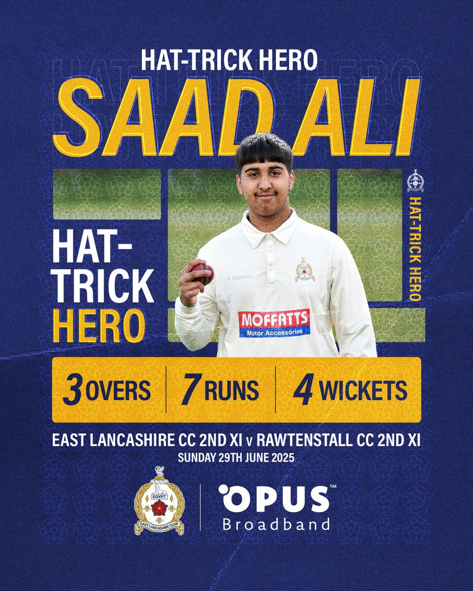 🎯 Hat-Trick Hero, Again! 🎯

15-year-old Saad Ali has done it again, claiming his second hat-trick of the season!

A brilliant spell of leg spin ended with figures of 3 overs, 7 runs and 4 wickets including the magic three in a row.

A rising star with a bright future! 🌟