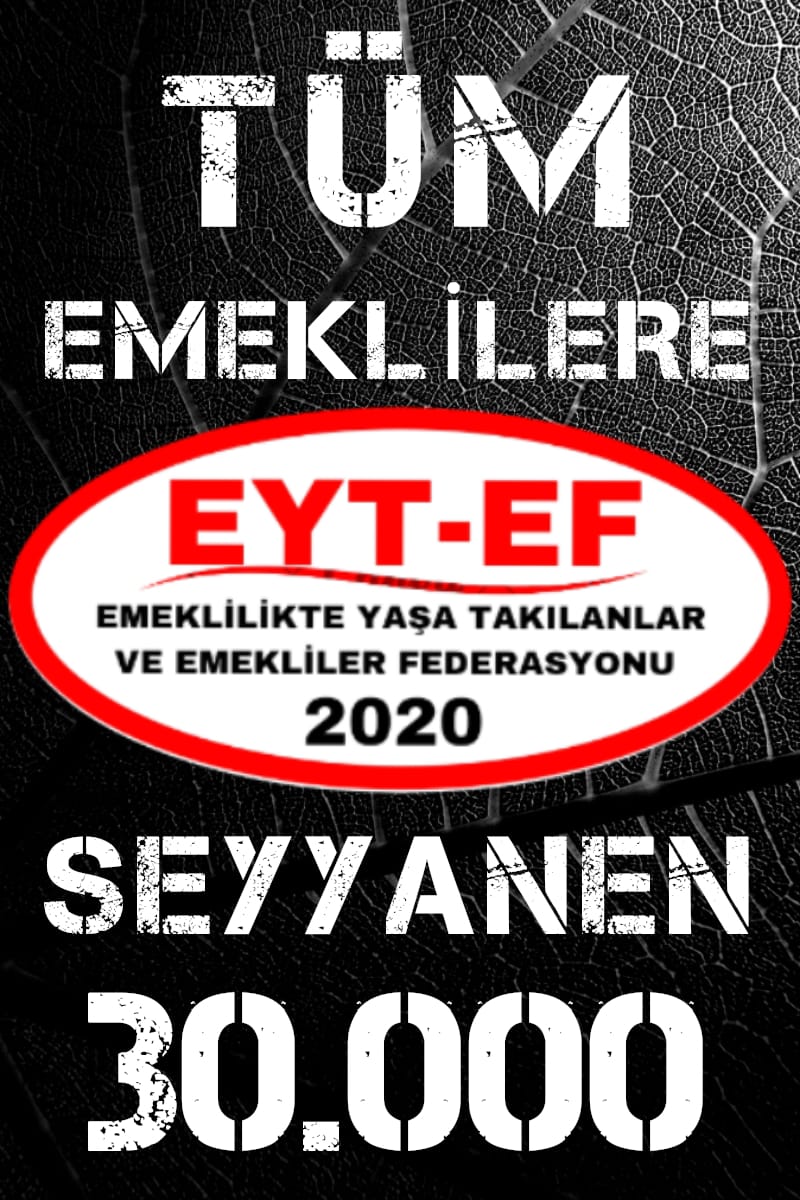 TAG
👇
#EmekliyeDerhal30BinSeyyanen

Yıllar içinde sistemli bir şekilde sefalet hayata mahkum edilen #Emekli nin derdine,

İntibakla birlikte 30BinTL #SeyyanenZam çözüm olacaktır.

Derhal gereğini bekliyoruz.

#Derhal5000KısmiyeYasaGelsin
<a href="/RTErdogan/">Recep Tayyip Erdoğan</a>
<a href="/_cevdetyilmaz/">Cevdet Yılmaz</a>
<a href="/isikhanvedat/">Prof. Dr. Vedat Işıkhan</a>