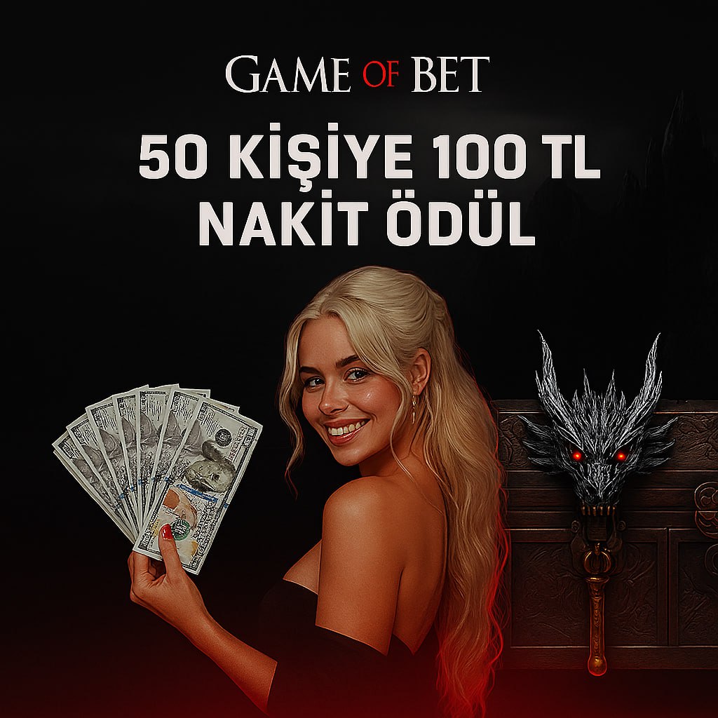 🎉 50 KİŞİYE 100 TL NAKİT ÖDÜL! 🎉

💸 #GameOfBet’te kazandıran etkinlik başladı!

✅ Sadece katıl, formu doldur 100 TL ödül kazanma şansını yakala!

🎁 FORM KATILIM LİNKİ forms.gle/p3u7p7jVPP5Wxw…

🚀 Hızlı davran, bu günün starı sen ol tinyurl.com/gobgiris