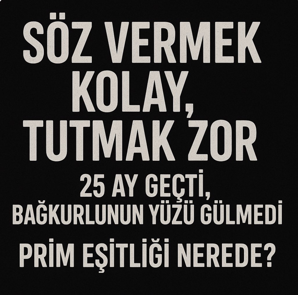 Bağkurluya İNDİRDİK eşitliyoruz diyerek söz verip bağkur prim eşitliği sözünü yerine getirmeyerek 789 gündür hakkımızı yiyen <a href="/Akparti/">AK Parti</a> yetkililerine kesinlikle hakkımı helal etmiyorum.
Yüce Mevlam hesabını sorsun inşallah.

#Bağkur #Prim #İhya #Çiftçi #BağkuraKörSağırDilsizsiniz