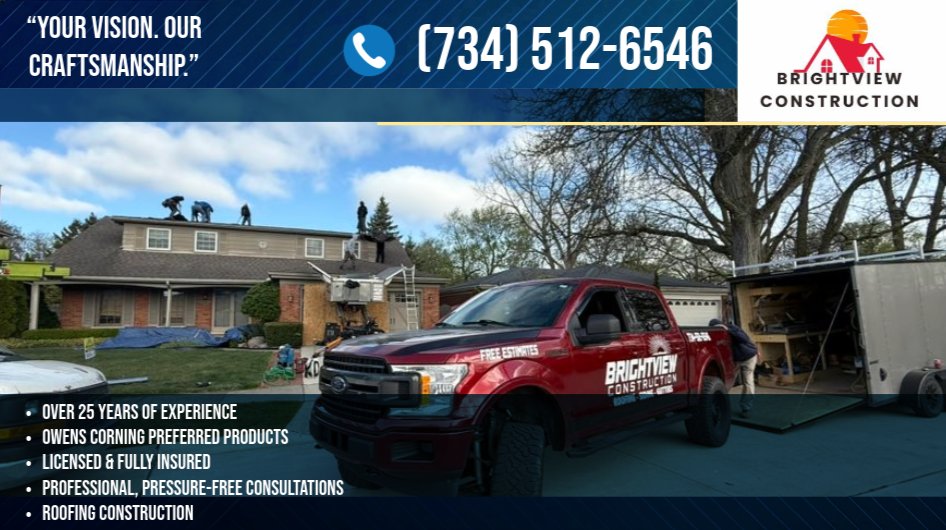 brightview_Cstr's tweet photo. 🏠 Extend your roof's lifespan and avoid costly replacements with Gaco's 100% Silicone Coating! Waterproof, durable, and energy-efficient. Protect your property today and save tomorrow.

📞 Free consultation: 734-512-6546
#Roofing #PreventativeMaintenance #BrightviewConstruction https://t.co/umK1ycvSdl